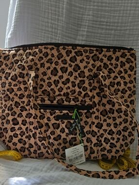Vera Bradley Quilted Leopard-Print Tote - Brown and Black